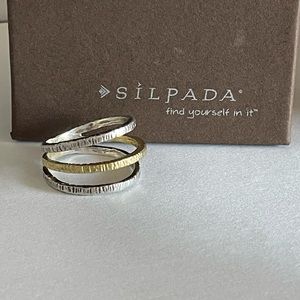 Silpada Mixed Layers Ring Size 8.5 Sterling Silver
